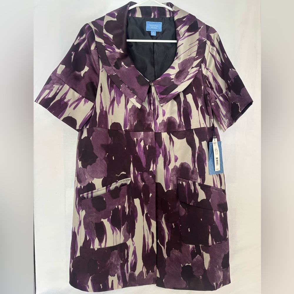 Simply Vera Vera Wang Black and Purple Dress